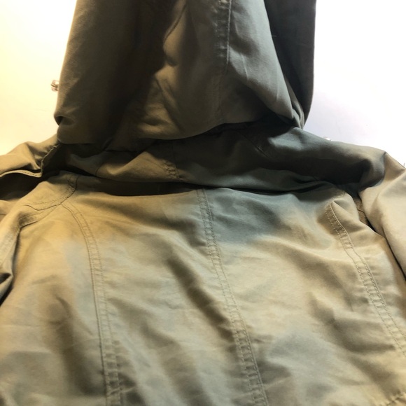 Streetwear Society Light weight Army Green Jacket Pockets Silver Accents Large - Picture 14 of 14